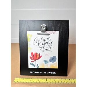 Mary and Martha Words for the Week Scripture Card‎ Holder Black Wood J0826